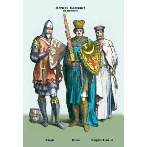 German Costumes Knight and Prince 20X30 Canvas Giclee