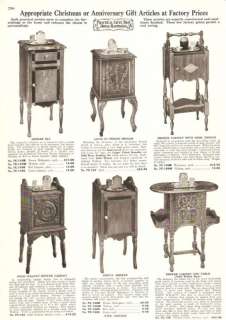 1932 Antique Art Deco Smokers Stand Cabinet AD  