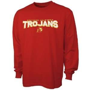 USC Trojans Cardinal Youth School Mascot Long Sleeve T shirt  