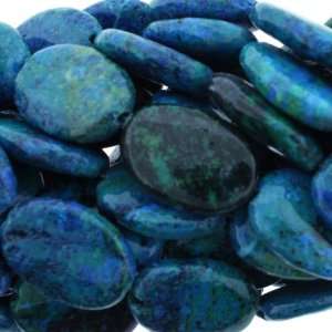 Chinese Azurite  Oval Plain   24mm Height, 18mm Width, 6mm Thickness 