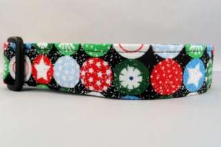 Awesome Glitter Ornaments Christmas Holiday Dog Collar  