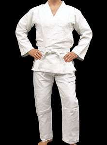 Brazilian Jiu Jitsu Gi BJJ Uniform Single Weave White  