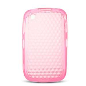 TPU Pink Hexagonal Pattern Silicone Skin Gel Cover Case For BlackBerry 
