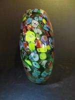 Murano Glass Vase GREEN Millefio Ann Primrose Cristalleria Darte 