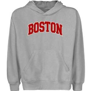 NCAA Boston Terriers Youth Ash Arch Applique Pullover 