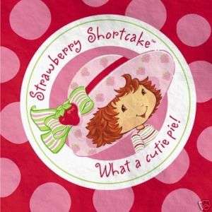 Strawberry Shortcake Beverage Party Napkins 16 Pack  