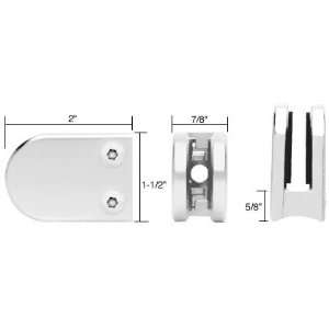 CRL White Z Series Zinc Small Round 7/8 Wide Glass Clamp for 1/4 to 