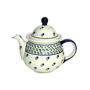Polish Pottery Tulip Large Teapot 