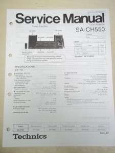 Technics Service/Repair Manual~SA CH550 Tuner Amplifier  