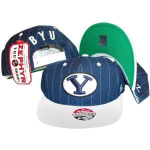  Brigham Young BYU Cougars Pinstripe Blue/White Two Tone 