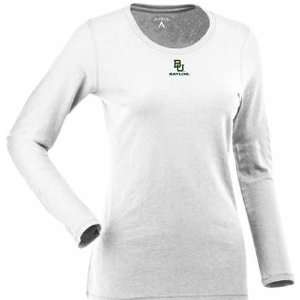 Baylor Womens Relax Long Sleeve Tee (White)  Sports 