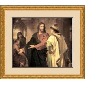 Christ and the Rich Young Ruler by Heinrich Hofmann   Framed Artwork