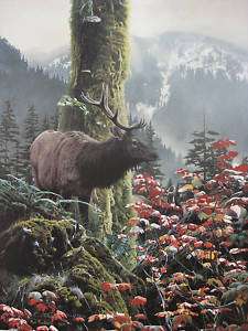 Rod Frederick High Country Harem Elk Litho S/N Mint   