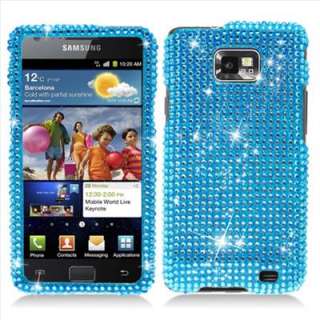 Blue Diamond Bling Hard Case Cover For Samsung I9100 Galaxy S 2 II 