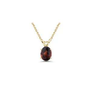  4.15 Cts Garnet Solitaire Pendant in 14K Yellow Gold 
