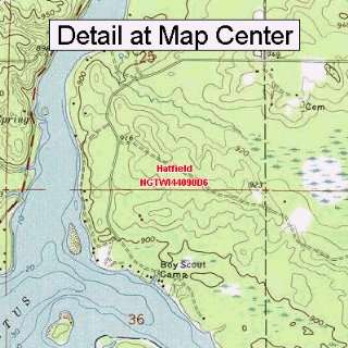   Topographic Quadrangle Map   Hatfield, Wisconsin (Folded/Waterproof