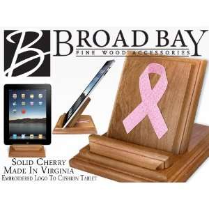  Pink Ribbon Ipad Stand   Solid Cherry Wood   Elegant Solid 