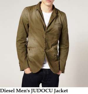 AUTHENTIC Diesel Mens JUDOCU Olive Green Cotton Blazer Jacket S M XL 