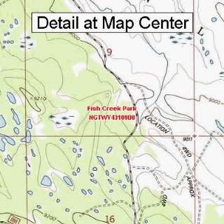  USGS Topographic Quadrangle Map   Fish Creek Park, Wyoming 