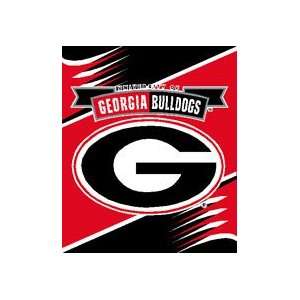  Georgia Bulldogs Royal Plush Raschel Throw