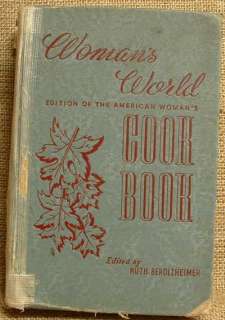 WOMANS WORLD COOK BOOK COOKBOOK RUTH BEROLZHEIMER 1939  