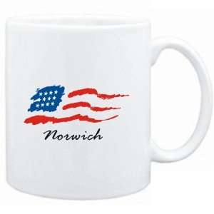  Mug White  Norwich   US Flag  Usa Cities Sports 