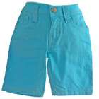 2B Real Little Girls Cute Aqua Stretch 5 Pocket Denim Shorts Bottoms 4