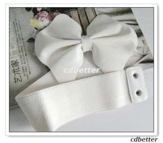 BRAND NEW Womens Ladies Lovely Cute Large PU Leather Bowknot Style 