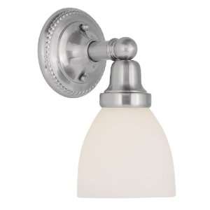  Livex 1021 91 Classic 1 Light Bathroom Lights in Brushed 