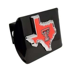 Texas Tech University Red Raiders (TX shape with color) Black Trailer 