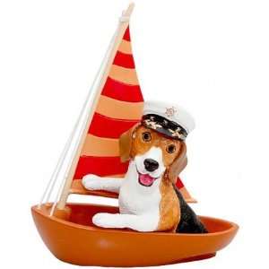  Travel Dogs Beagle in Sailboat Ornament
