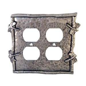 Crosby & Taylor (Tin Woodsman Pewter) Lodge Solid Pewter Switch Plate 