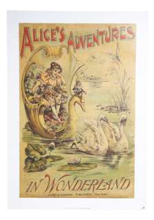   Poster in Alice’s Adventures   Multi, Novelty Print, Tan, Dorm Decor