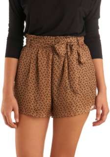 Cantor Stop the Beat Shorts   Tan, Black, Print with Animals, Casual 