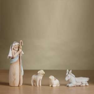 Set of 4 Shepherd With Animals Figurine by Foundations 4014388  