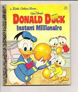 Donald Duck Instant Millionaire Little Golden Book LGB  