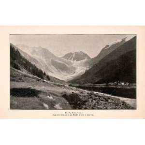  1899 Print Mittelberg Austria Vorarlberg Exclave 