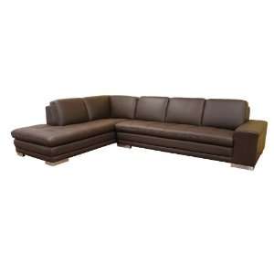  Callidora Dark Brown Leather Leather Match Sofa Sectional 