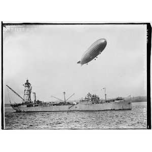    U.S.S. PATOKA & SHENANDOAH (blimp overhead)