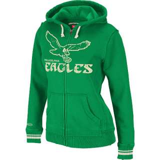 Mitchell & Ness Philadelphia Eagles Womens Full Zip Hooded Sweatshirt 