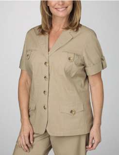Essentials by Maggie™ Short Sleeve Safari Jacket  Fashion Bug
