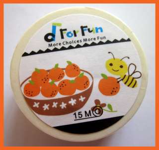 Cute Honey Bee Orange Cake Printed Decoration Masking Tape  