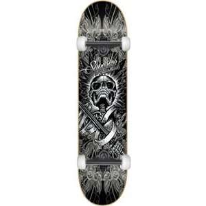  Superior Vanguard Complete Skateboard   7.6 Black/Grey w 