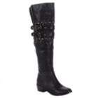 Italina Womens Ramya Tall Buckle Grommet Boot   Black