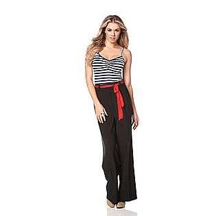   Button Stripe Tank  Kardashian Kollection Clothing Womens Tops