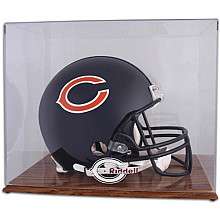 Mounted Memories Chicago Bears Oak Helmet Display Case   