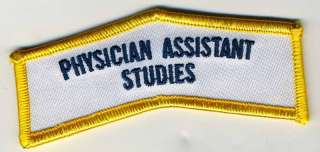 Physician assistant studies embroidered patch  