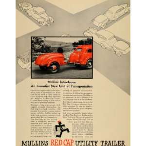  1936 Ad Mullins Manufacturing Red Cap Utility Trailer 