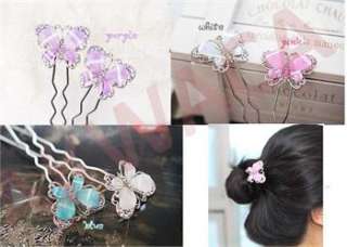 Fashion Cute Crystal Butterfly Hairpin Hair Accessories ts14 great 
