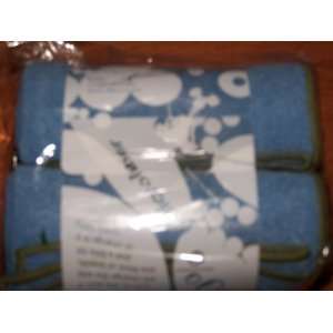 Yogarat Yoga Rat Microfiber Hand & Face Towel Sky Blue Olive 2 Pack 24 